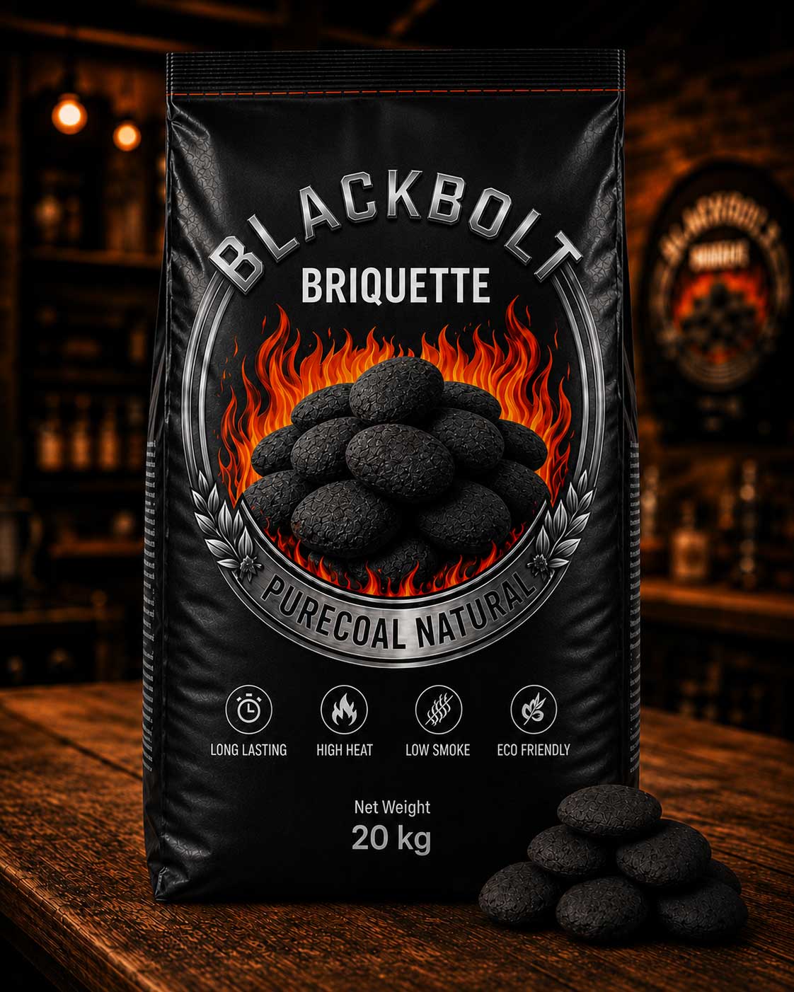 BlackBolt briquette 20kg pack