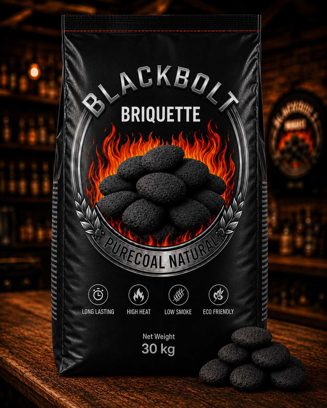 BlackBolt briquette 30kg pack