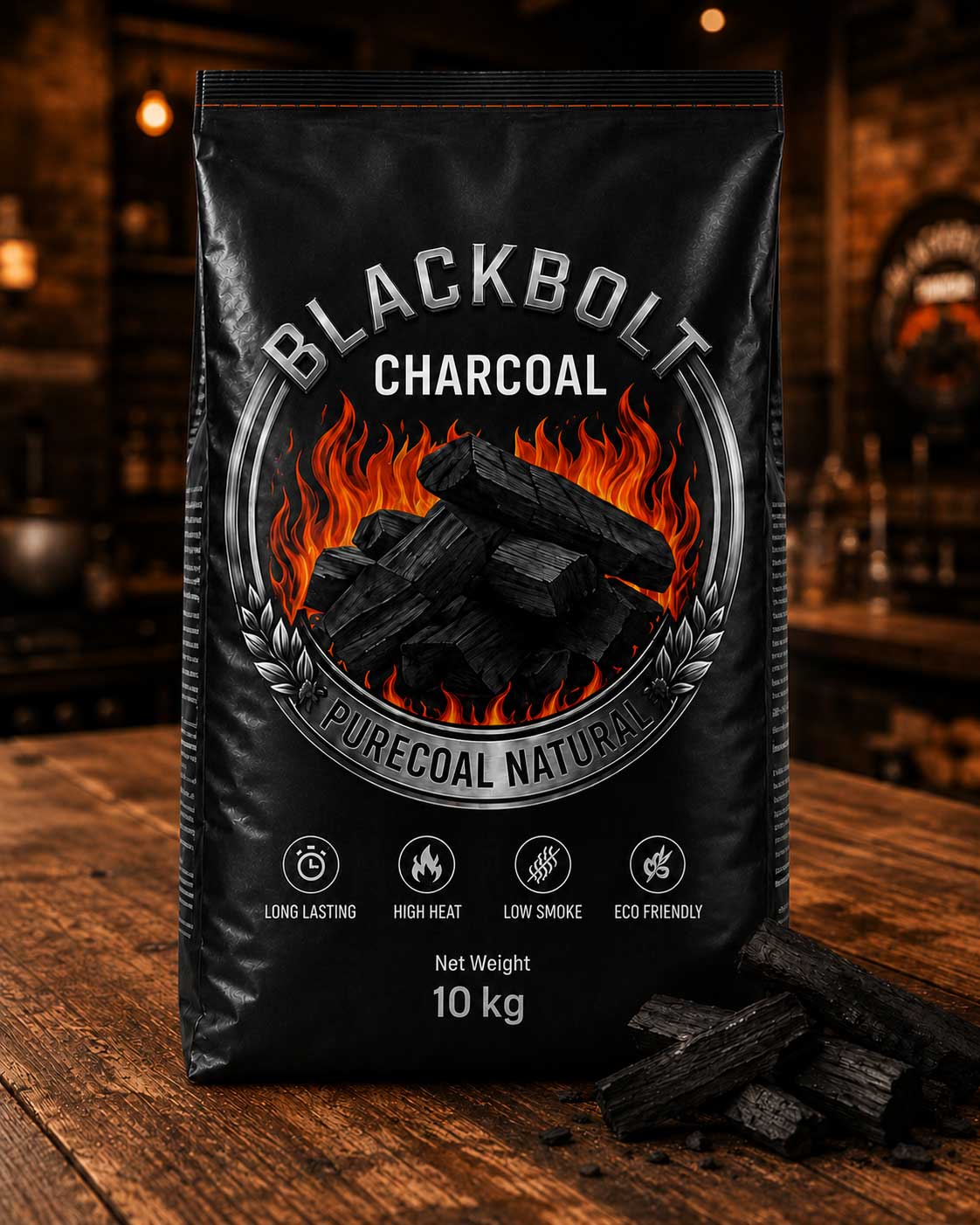 BlackBolt premium charcoal 10kg pack