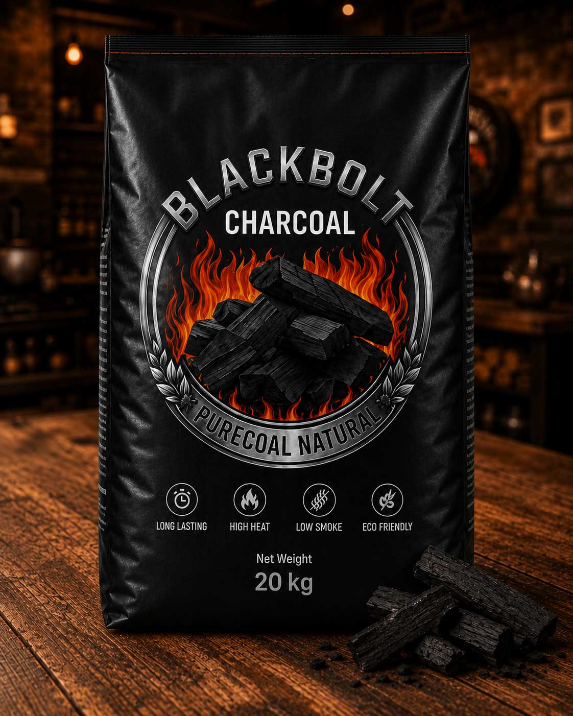 BlackBolt charcoal 20kg pack